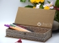 Preview: Schachtel mit Klappdeckel ca. 21x10x4cm | Leo | braun beige | Art. Nr. 97040703
